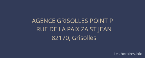 AGENCE GRISOLLES POINT P