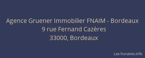 Agence Gruener Immobilier FNAIM - Bordeaux