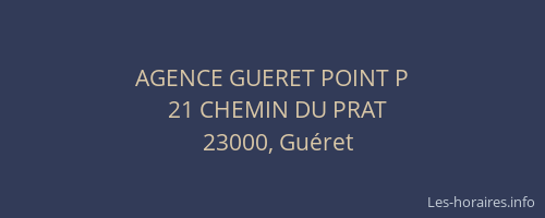 AGENCE GUERET POINT P
