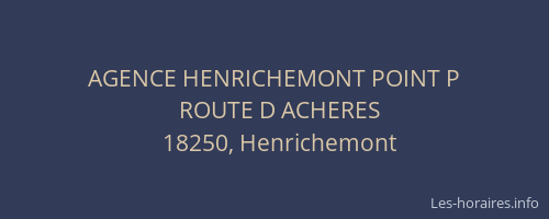 AGENCE HENRICHEMONT POINT P