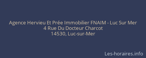 Agence Hervieu Et Prée Immobilier FNAIM - Luc Sur Mer