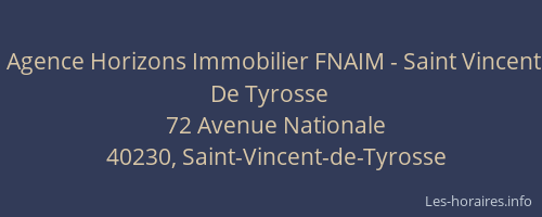Agence Horizons Immobilier FNAIM - Saint Vincent De Tyrosse