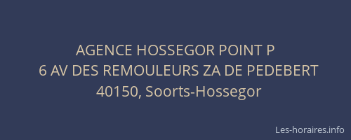 AGENCE HOSSEGOR POINT P