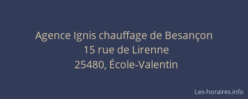 Agence Ignis chauffage de Besan&ccedil;on