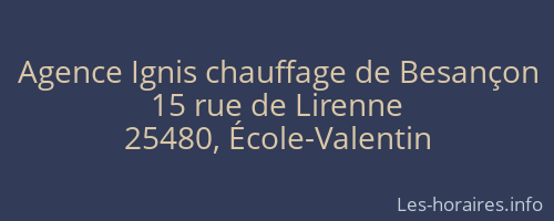 Agence Ignis chauffage de Besançon