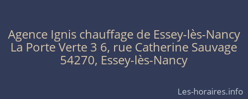 Agence Ignis chauffage de Essey-lès-Nancy