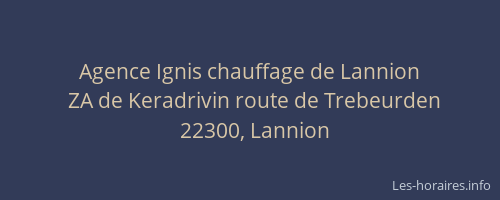 Agence Ignis chauffage de Lannion