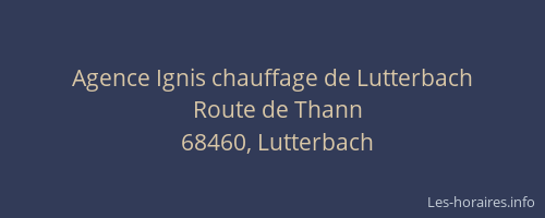Agence Ignis chauffage de Lutterbach