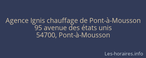 Agence Ignis chauffage de Pont-à-Mousson