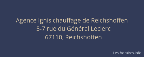 Agence Ignis chauffage de Reichshoffen