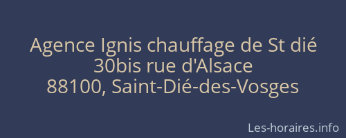 Agence Ignis chauffage de St dié