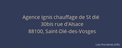 Agence Ignis chauffage de St di&eacute;