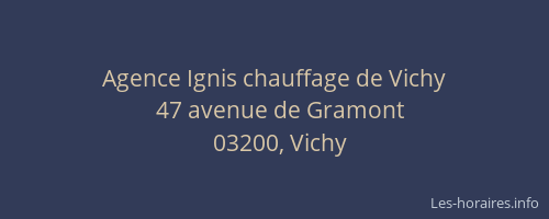 Agence Ignis chauffage de Vichy