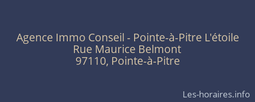 Agence Immo Conseil - Pointe-à-Pitre L'étoile