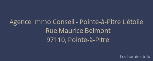 Agence Immo Conseil - Pointe-&agrave;-Pitre L'&eacute;toile