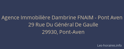 Agence Immobili&egrave;re Dambrine FNAIM - Pont Aven