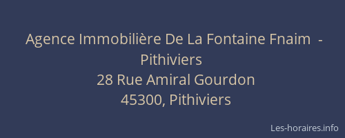 Agence Immobili&egrave;re De La Fontaine Fnaim  - Pithiviers