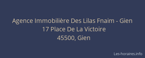 Agence Immobili&egrave;re Des Lilas Fnaim - Gien