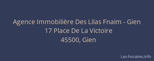 Agence Immobilière Des Lilas Fnaim - Gien