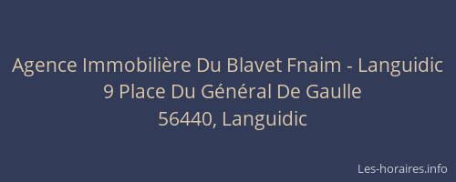 Agence Immobilière Du Blavet Fnaim - Languidic