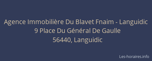 Agence Immobili&egrave;re Du Blavet Fnaim - Languidic