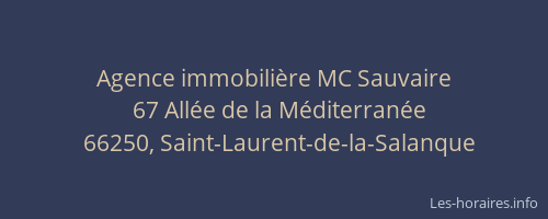 Agence immobilière MC Sauvaire