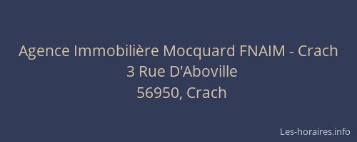 Agence Immobili&egrave;re Mocquard FNAIM - Crach