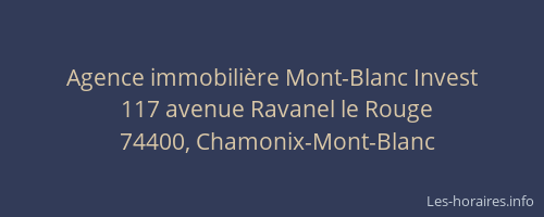 Agence immobilière Mont-Blanc Invest