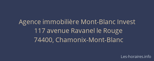 Agence immobili&egrave;re Mont-Blanc Invest