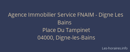 Agence Immobilier Service FNAIM - Digne Les Bains