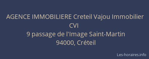 AGENCE IMMOBILIERE Creteil Vajou Immobilier CVI