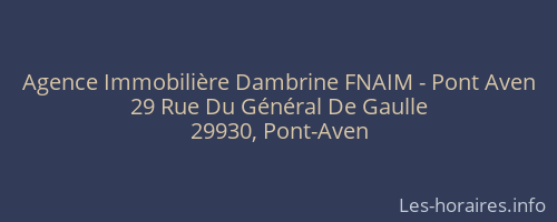 Agence Immobilière Dambrine FNAIM - Pont Aven