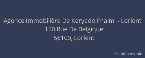 Agence Immobilière De Keryado Fnaim  - Lorient