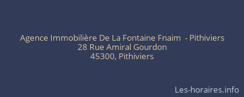 Agence Immobilière De La Fontaine Fnaim  - Pithiviers