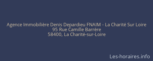 Agence Immobilière Denis Depardieu FNAIM - La Charité Sur Loire