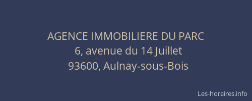 AGENCE IMMOBILIERE DU PARC