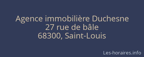 Agence immobilière Duchesne