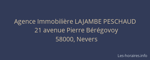 Agence Immobilière LAJAMBE PESCHAUD