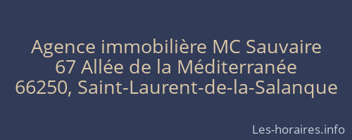 Agence immobilière MC Sauvaire
