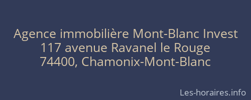 Agence immobilière Mont-Blanc Invest
