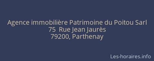 Agence immobilière Patrimoine du Poitou Sarl