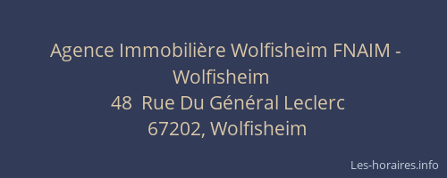 Agence Immobilière Wolfisheim FNAIM - Wolfisheim