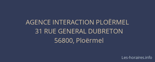 AGENCE INTERACTION PLO&Euml;RMEL