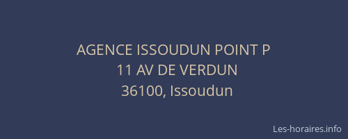 AGENCE ISSOUDUN POINT P