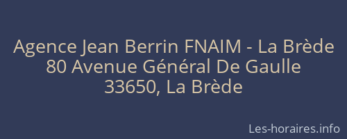 Agence Jean Berrin FNAIM - La Brède