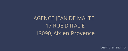 AGENCE JEAN DE MALTE