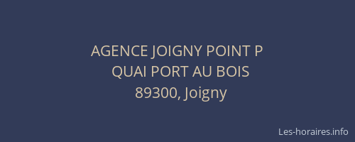 AGENCE JOIGNY POINT P