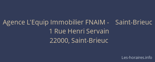 Agence L'Equip Immobilier FNAIM -    Saint-Brieuc