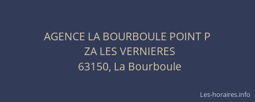 AGENCE LA BOURBOULE POINT P