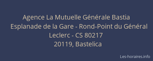 Agence La Mutuelle Générale Bastia